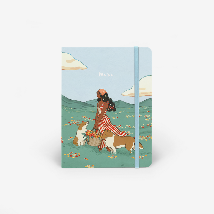 Spring Collies Wirebound Notebook