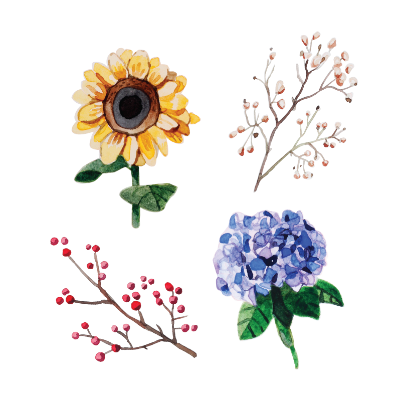 Artist Series Stickers: Sunflowers, Hydrangeas (STC-515)