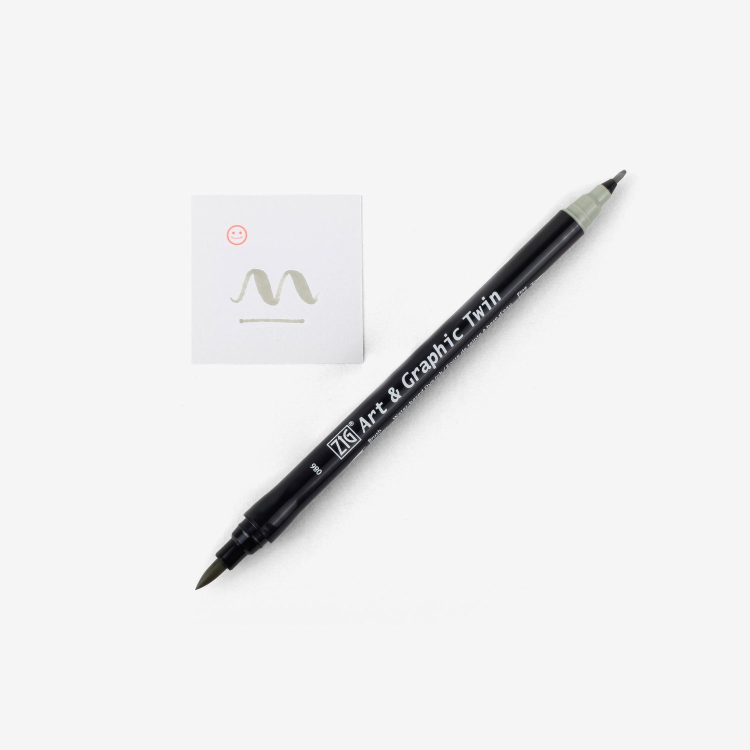 Kuretake Art & Graphic Twin Pen - Pale Dawn Grey