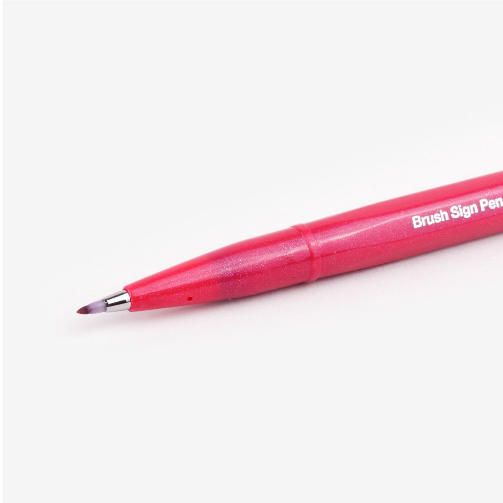Pentel Fude Touch Brush Sign Pen - Burgundy