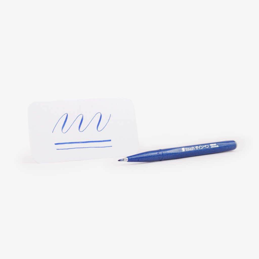 Pentel Fude Touch Brush Sign Pen - Blue