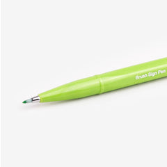 Pentel Fude Touch Brush Sign Pen - Light Green