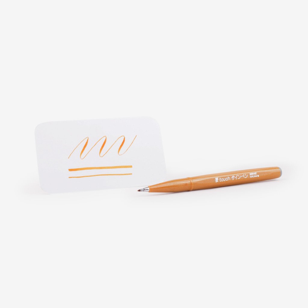 Pentel Fude Touch Brush Sign Pen - Yellow Ochre