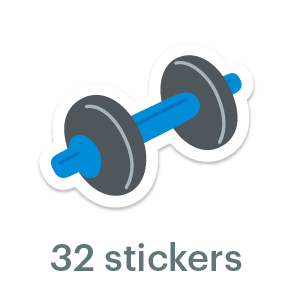 Mossery Stickers: Dumbbell (STC-005)
