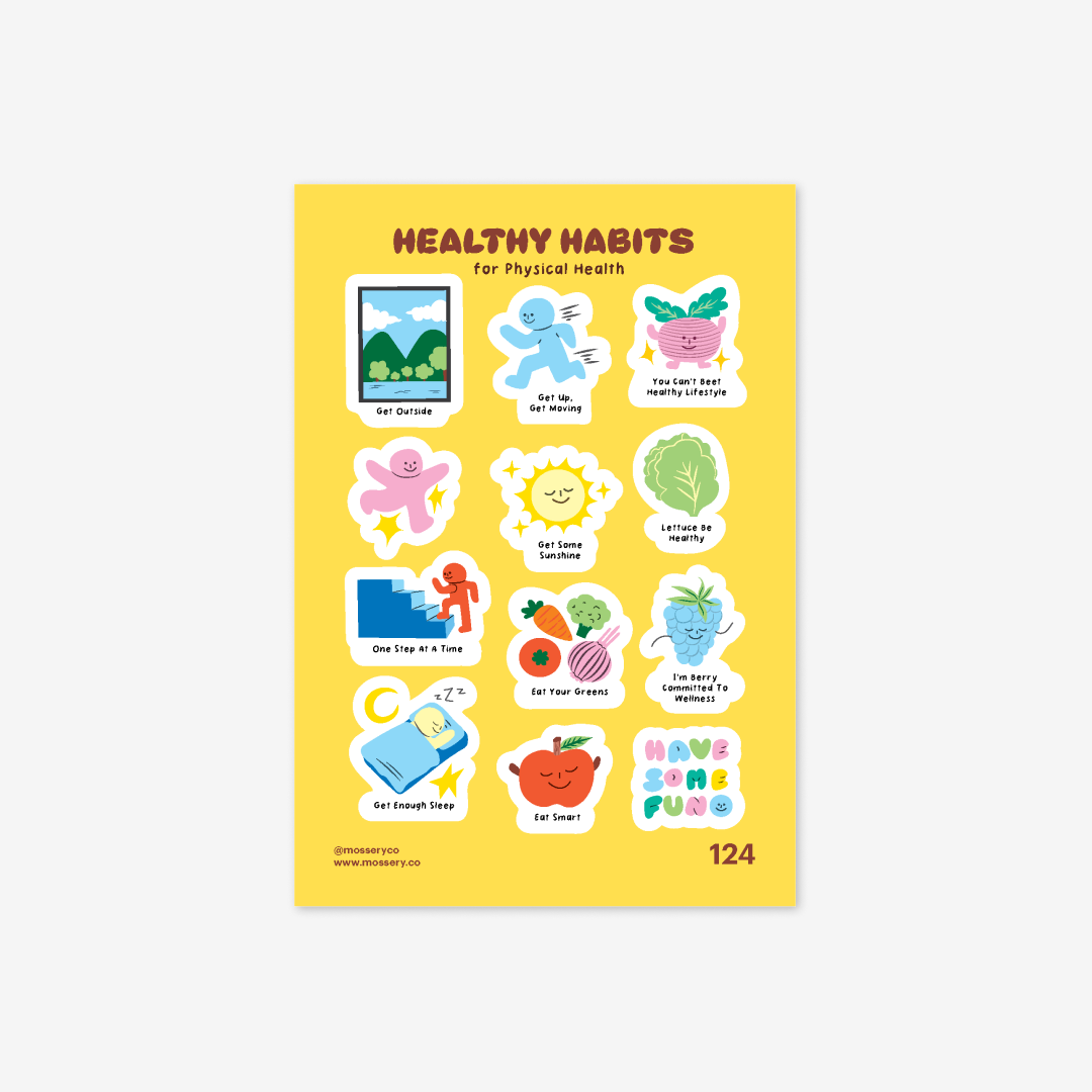 Mossery Stickers: Positive Affirmation & Healthy Habits Bundle