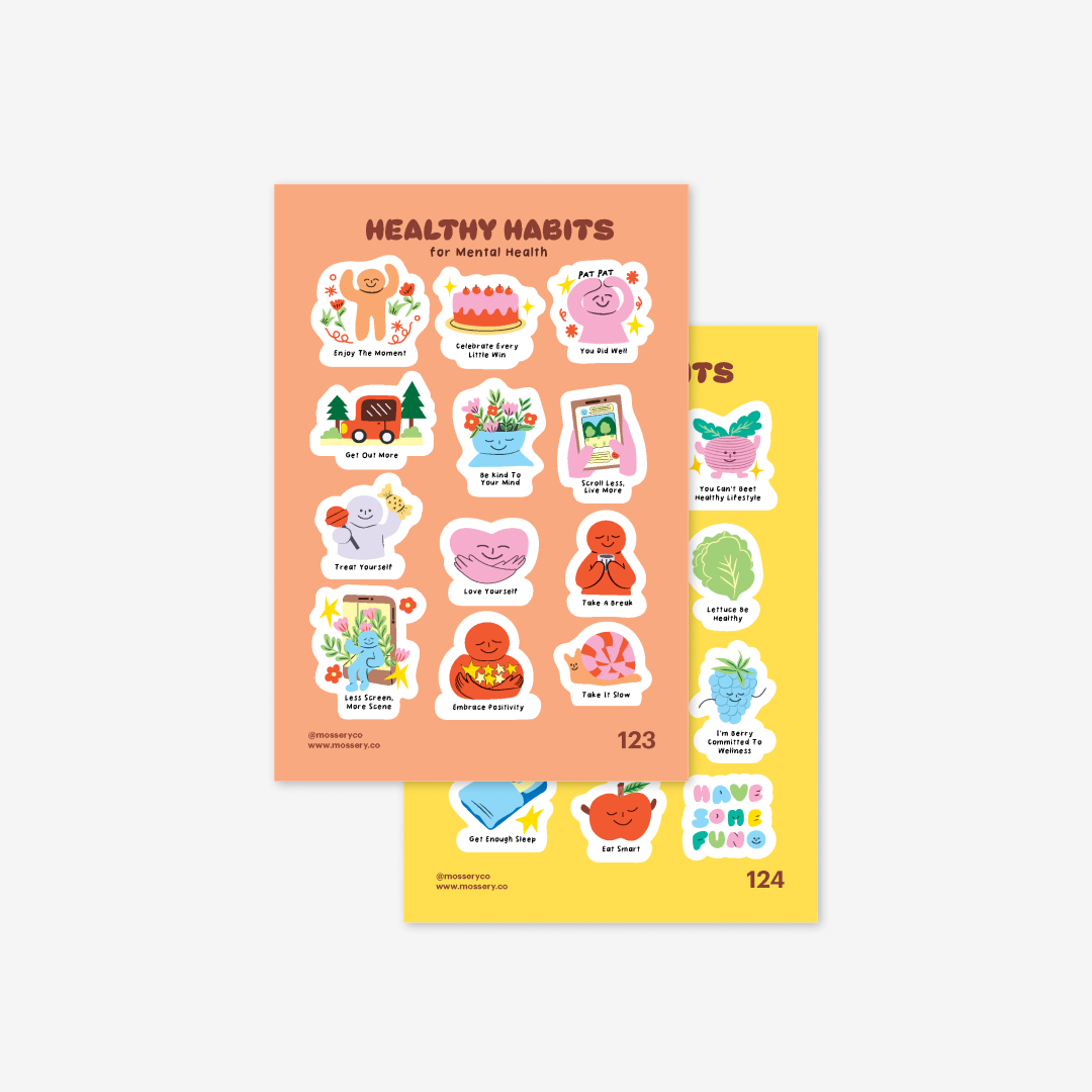 Positive Affirmation & Healthy Habits Stickers
