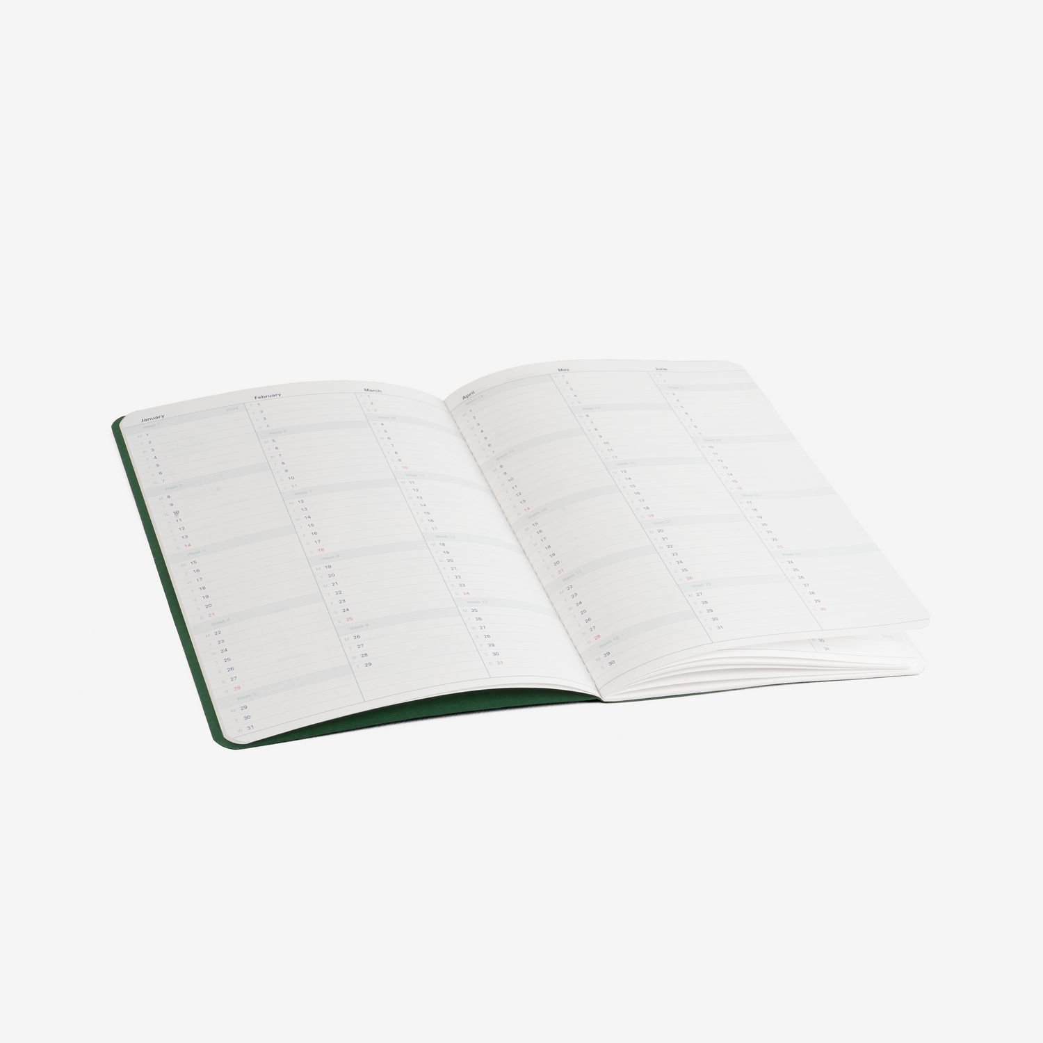 2024 MO2P MONTHLY Planner Insert, MAY PAPER CO., Minimal Planner Refill