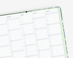 2024 Horizontal Half-Year Planner Refill (July-December)