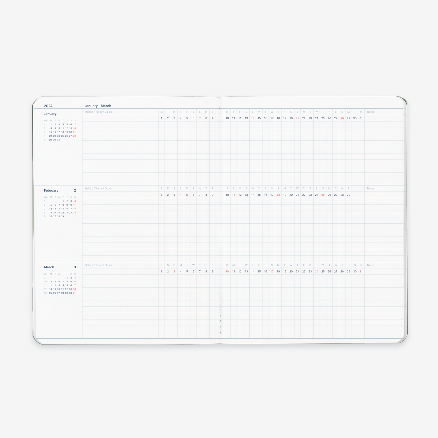 2024 Monthly Planner Refill