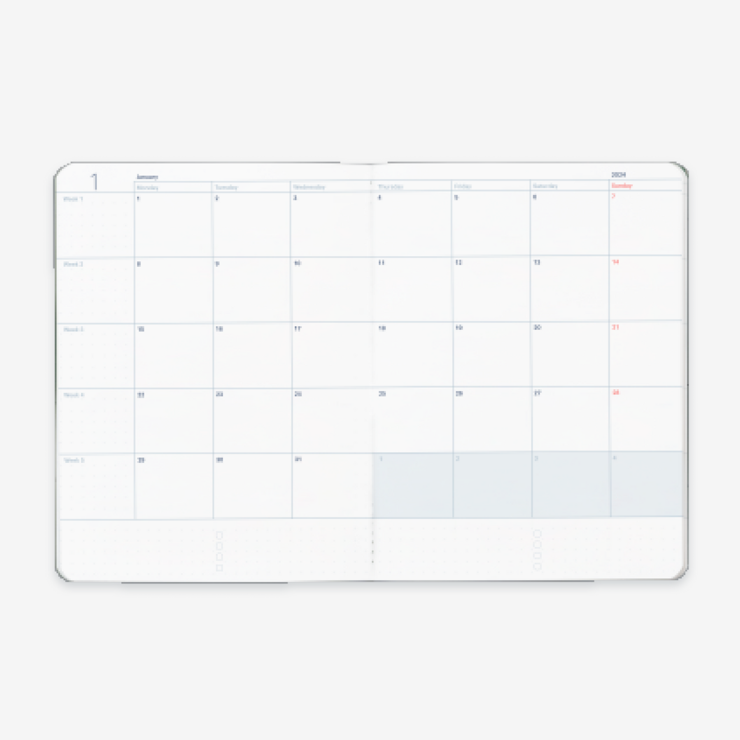 Planner Inserts, 2024 Monthly Brief Calendar Planner Inserts