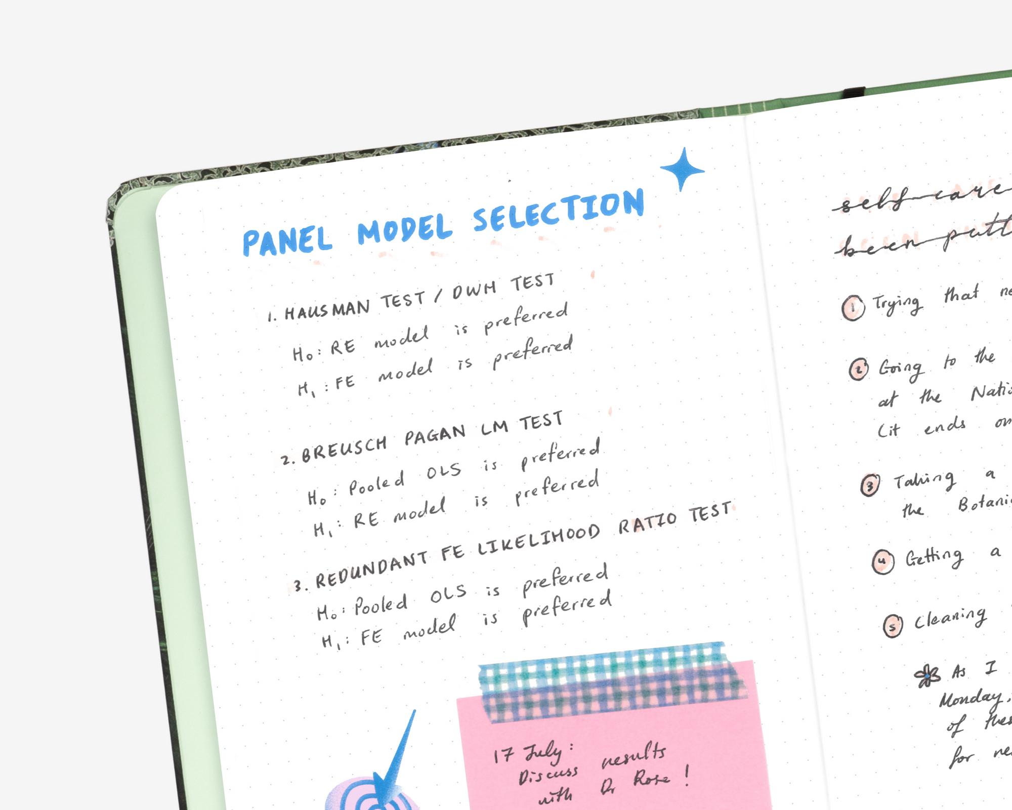 2027 Mossery Planner Personal Pages: 8-page dotted section for freeform notes, thoughts, or trackers