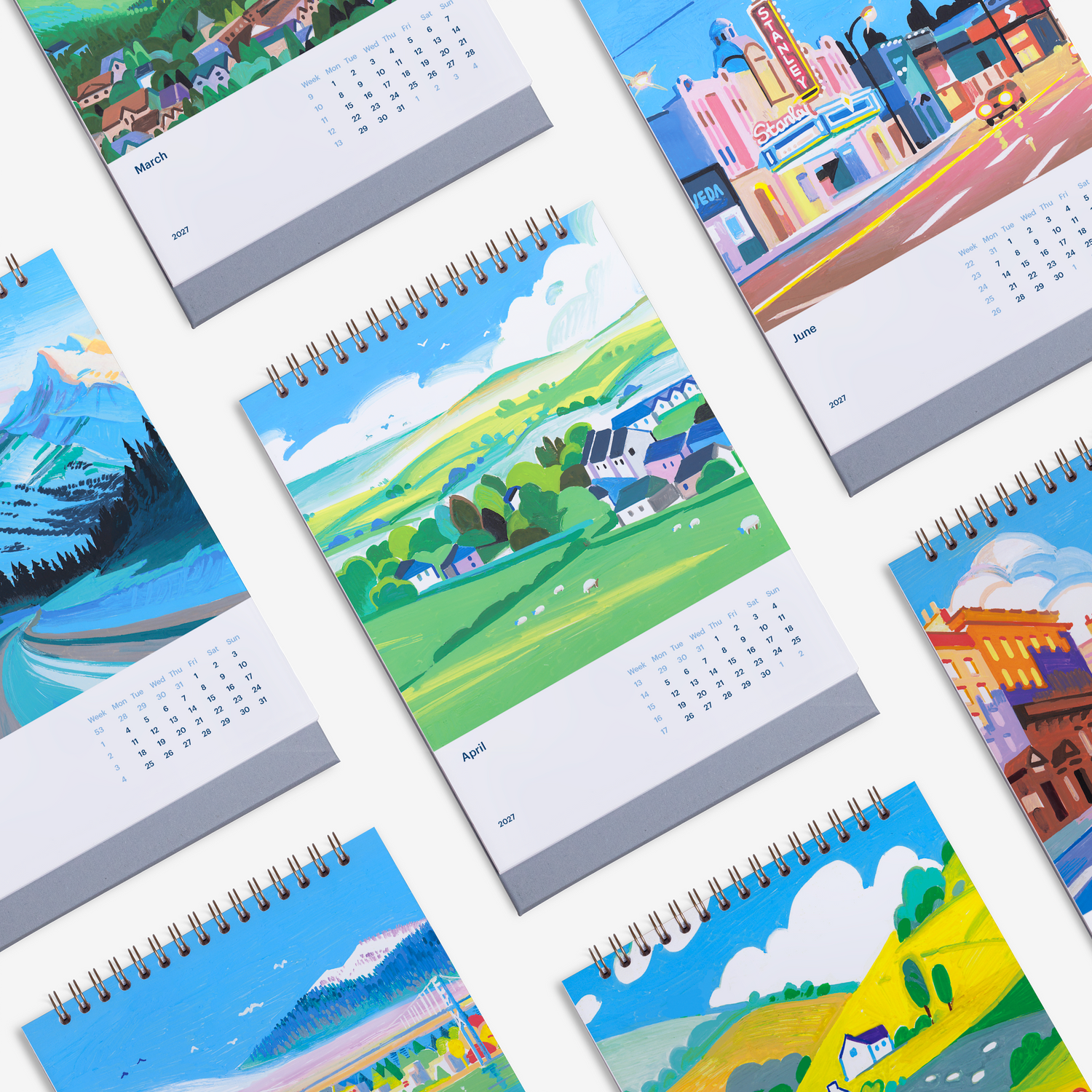 Sights of the World 2027 Desk Calendar