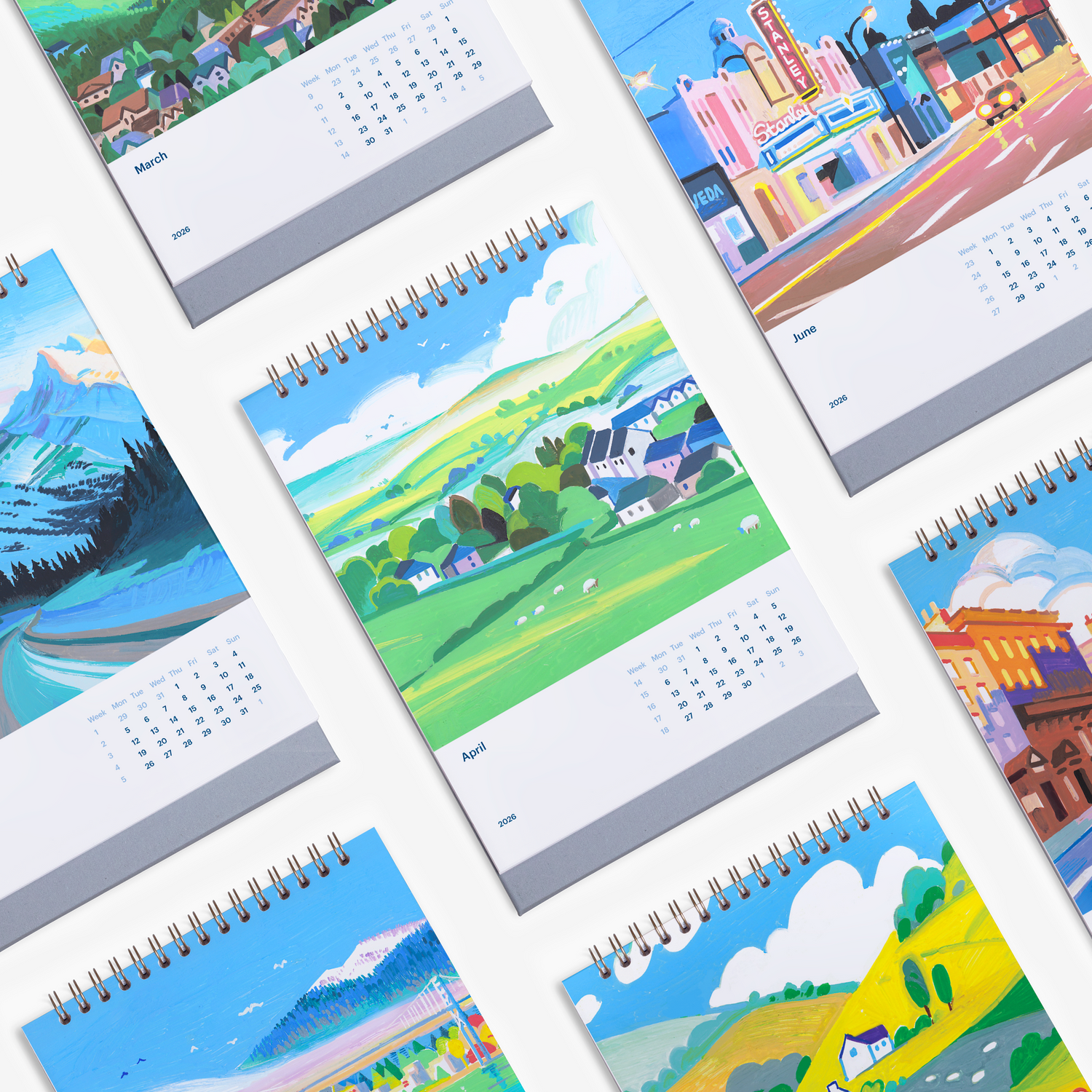 Sights of the World 2026 Desk Calendar