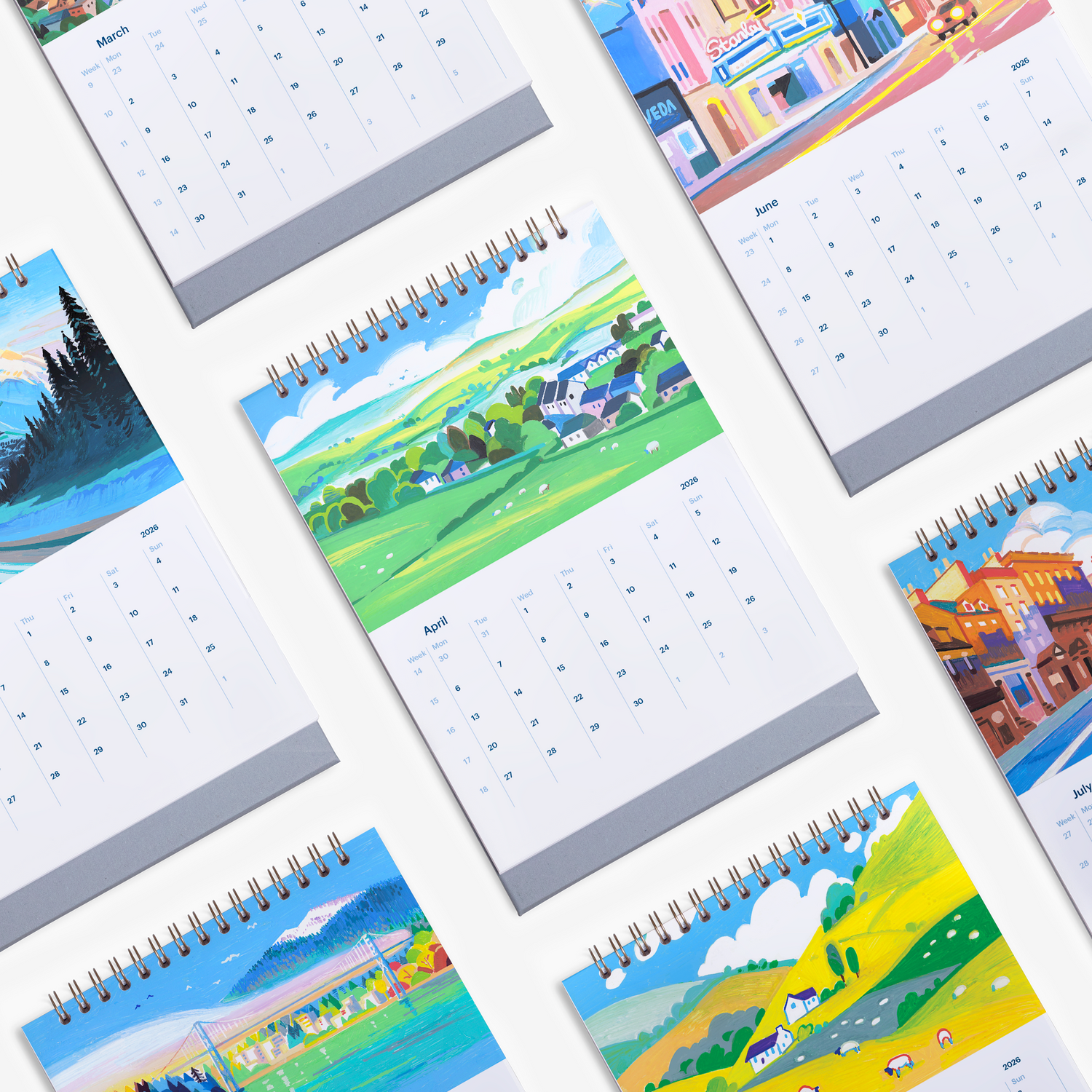 Sights of the World 2026 Desk Calendar
