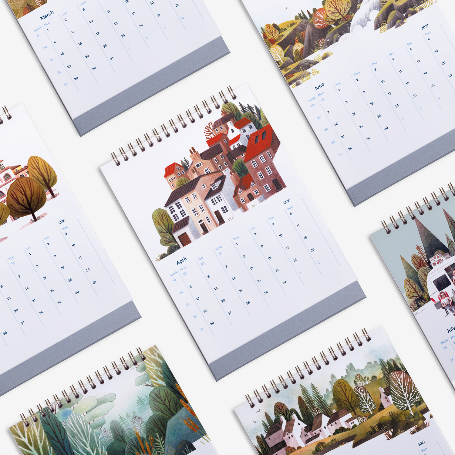 Cozy Days 2027 Desk Calendar