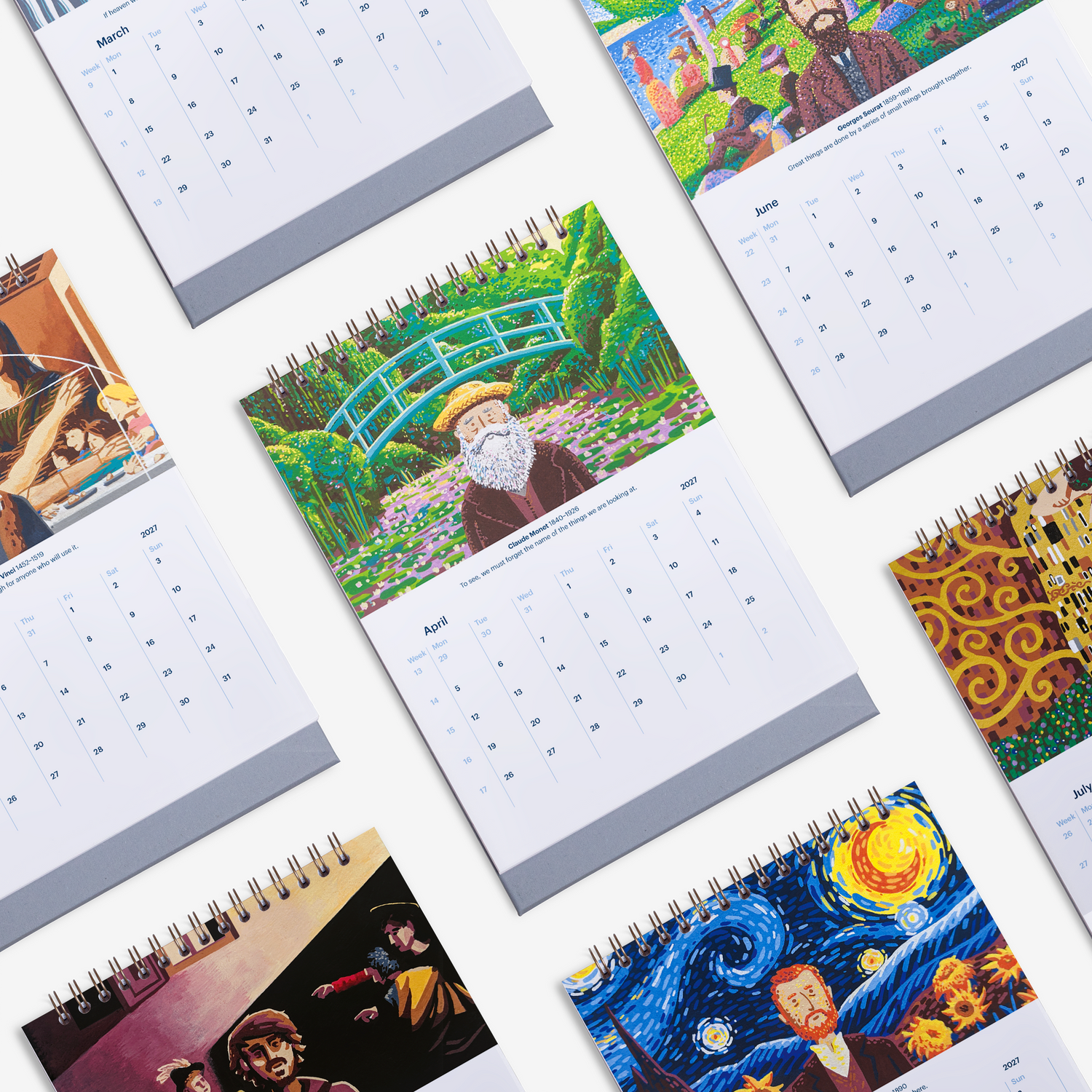 Timeless Icons 2027 Desk Calendar