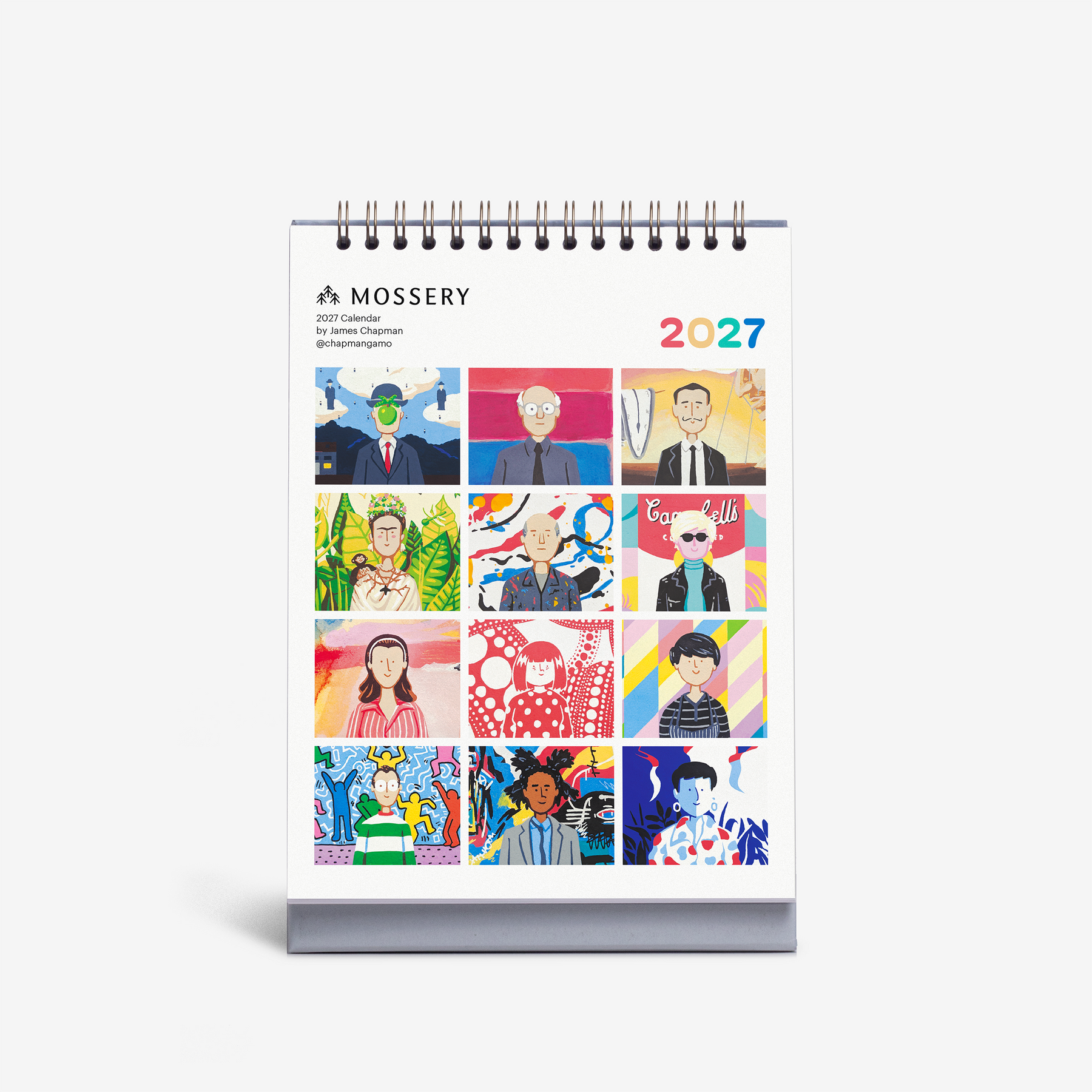 Modern Masterpieces 2027 Desk Calendar by @chapmangamo