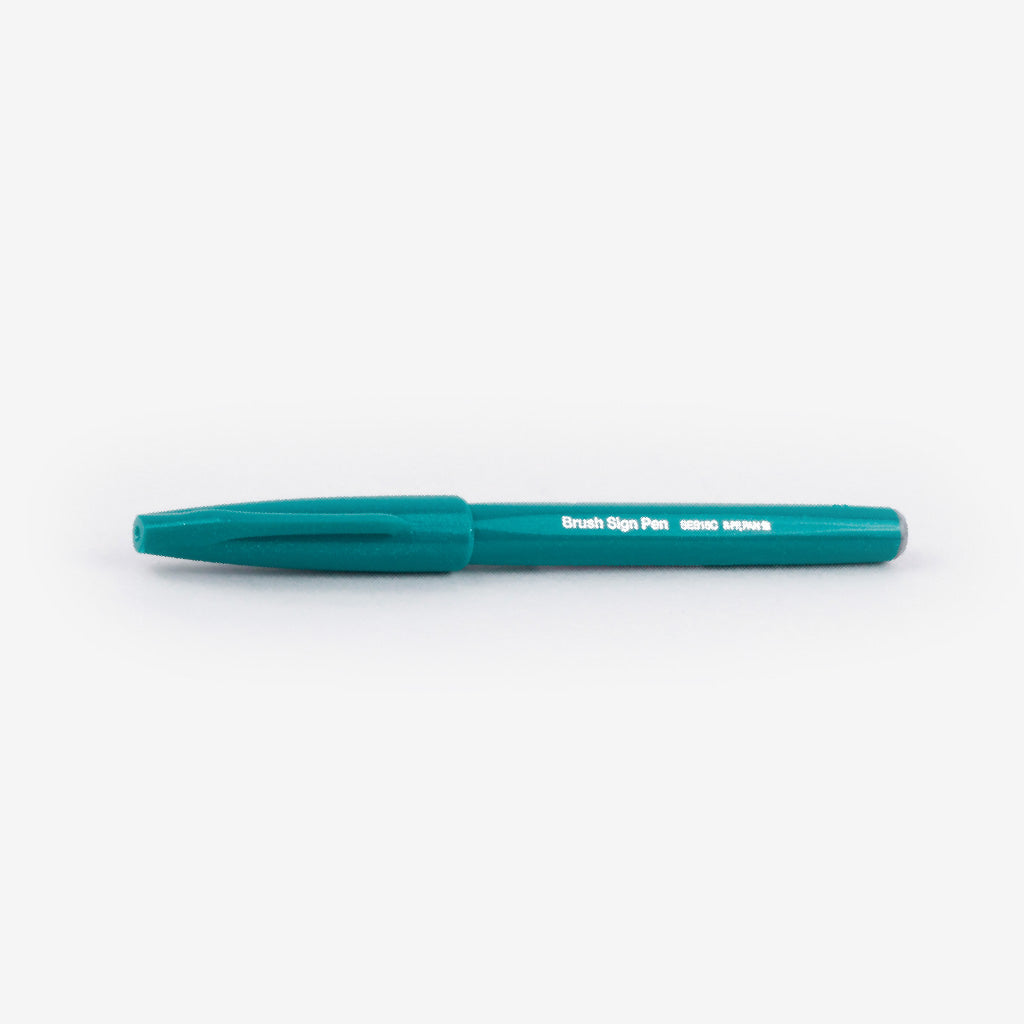 Pentel Fude Touch Brush Sign Pen - Turquoise Green