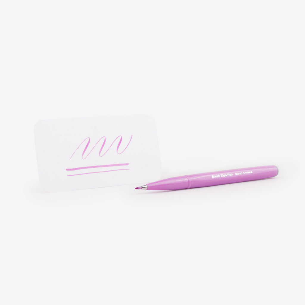 Pentel Fude Touch Brush Sign Pen - Pink Purple