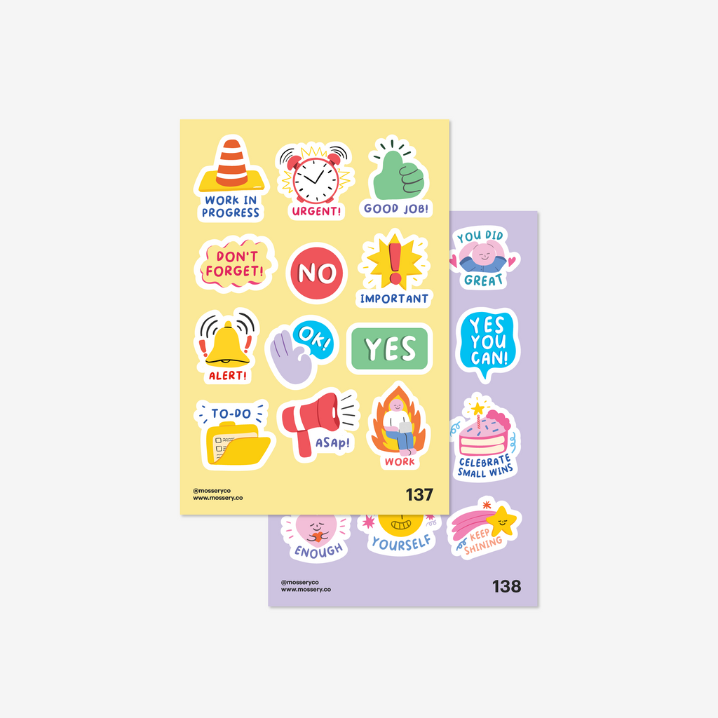 Mossery Stickers: Motivated to Work Bundle