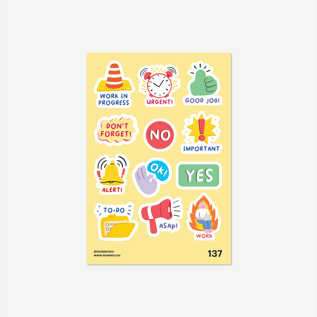 Mossery Stickers: Work Mode (STC-137)
