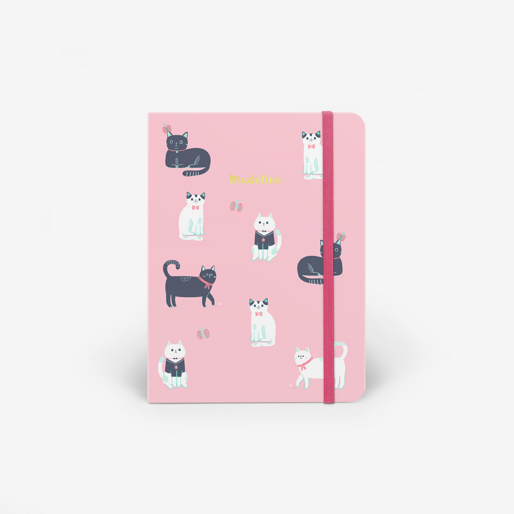 Cats Pink Threadbound Notebook