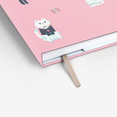 Cats Pink Threadbound Notebook