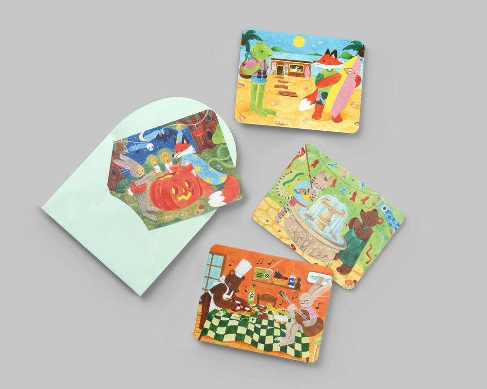 Clémence Guillemaud notecards with matching envelopes