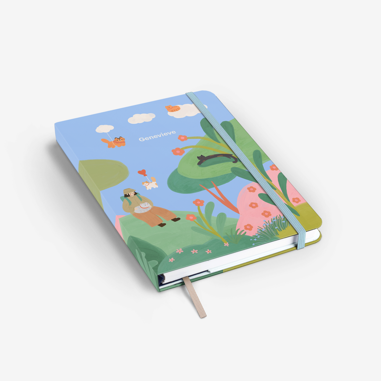 Cloud Cats Wirebound Notebook