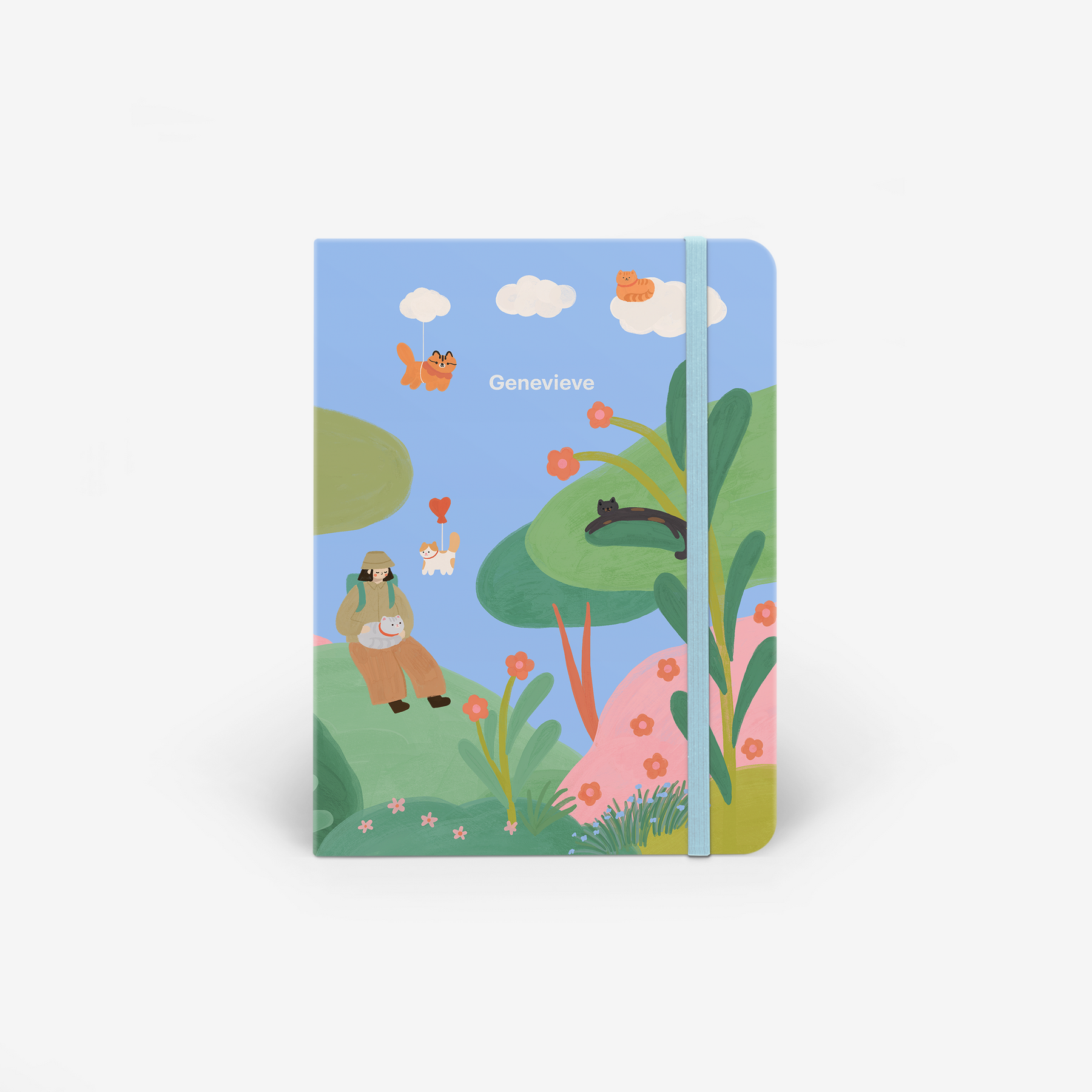 Cloud Cats Threadbound Notebook by @bungadanbintang