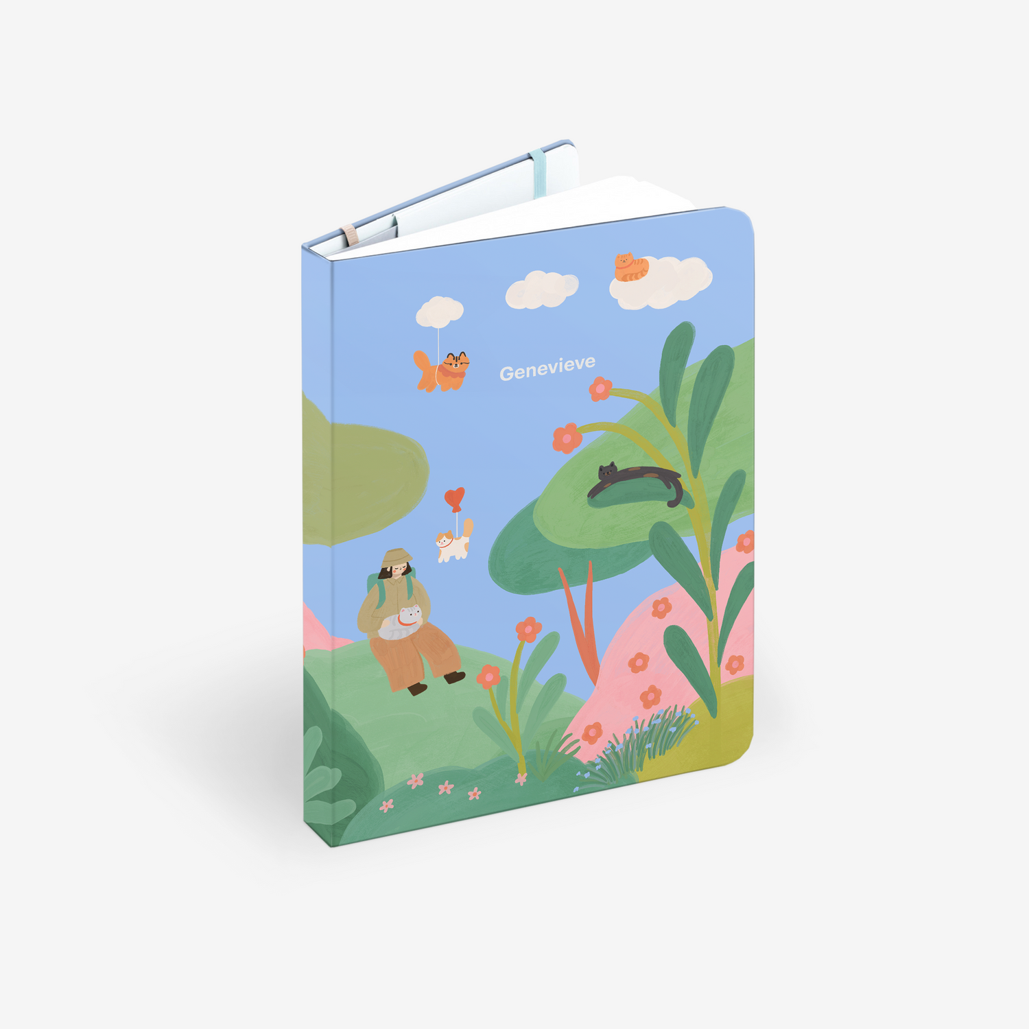 Cloud Cats Wirebound Notebook