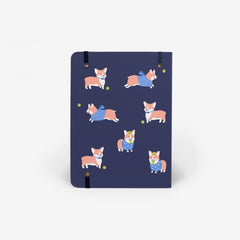 Corgi Navy Threadbound Notebook