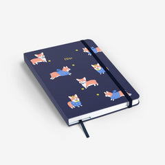 Corgi Navy Threadbound Notebook