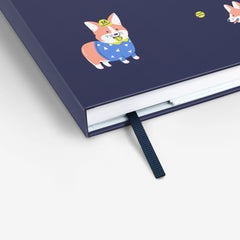 Corgi Navy Threadbound Notebook