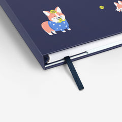 Corgi Navy Wirebound Notebook