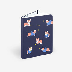 Corgi Navy Wirebound Notebook