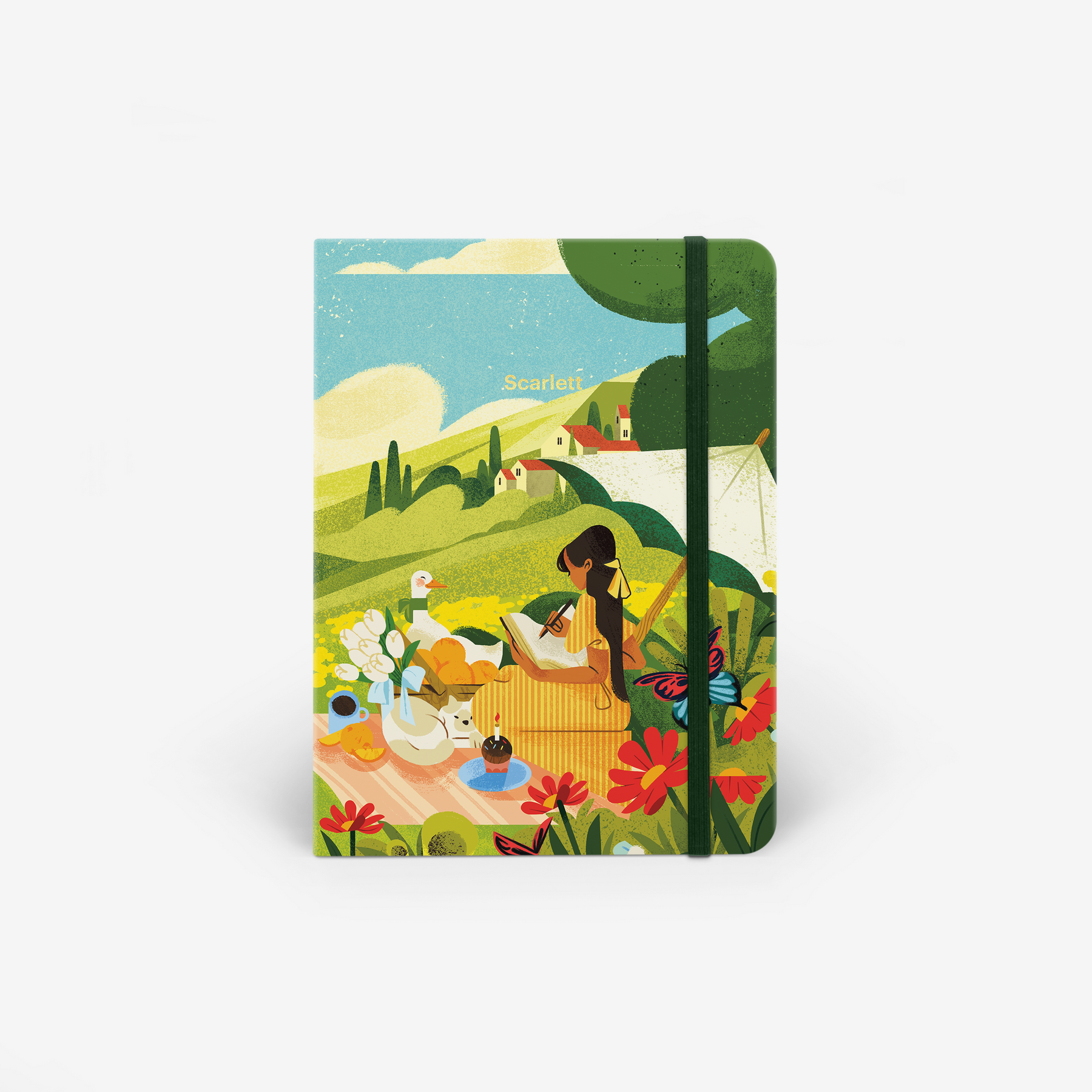 Diary Picnic Threadbound Notebook by @eurekartstudio