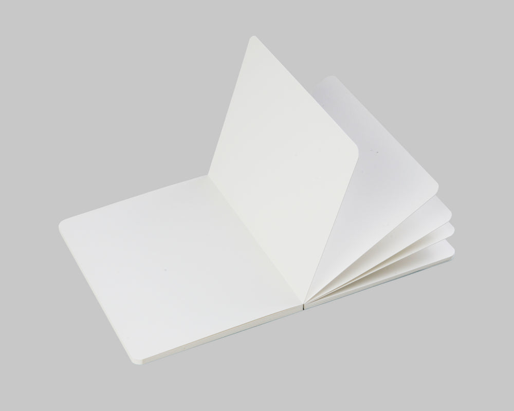 Open Mossery Layflat Mixed Media Sketchbook showing seamless spread