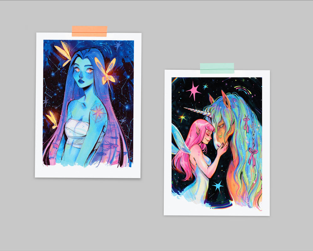 Gretel Lusky Art Prints: The Wayfinder, The Fairy & The Unicorn