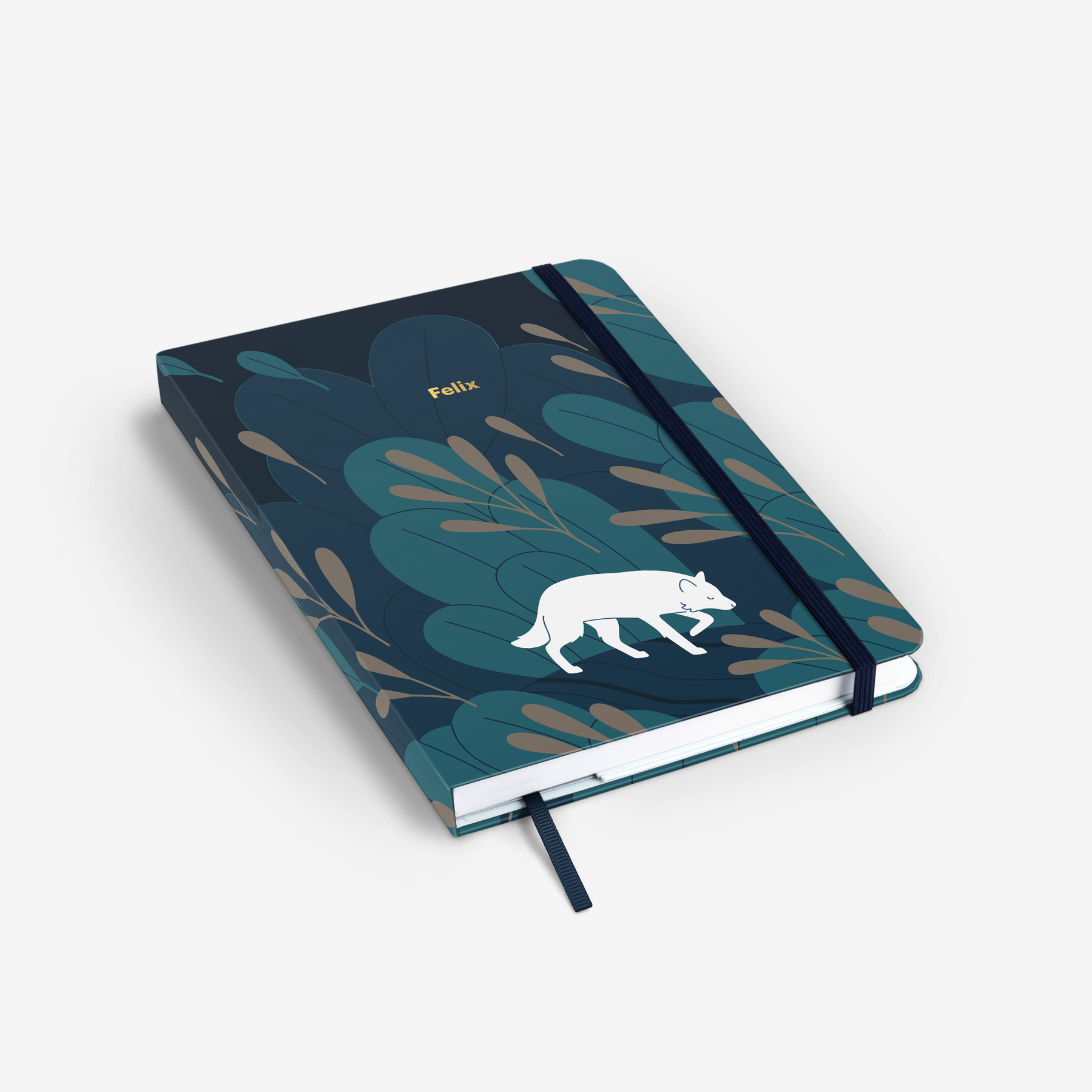 Night Wolf Wirebound Notebook