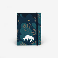 Night Wolf Wirebound Notebook