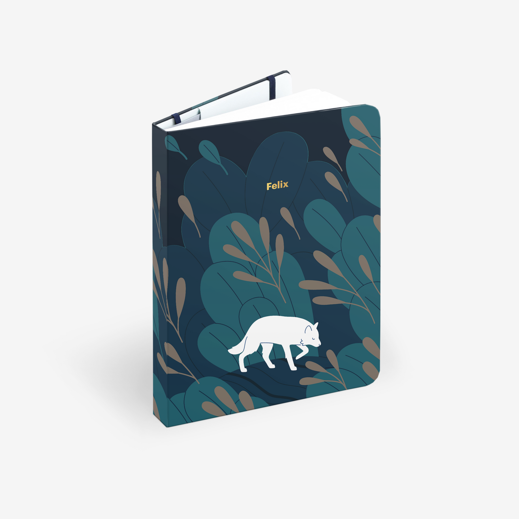 Night Wolf Wirebound Notebook