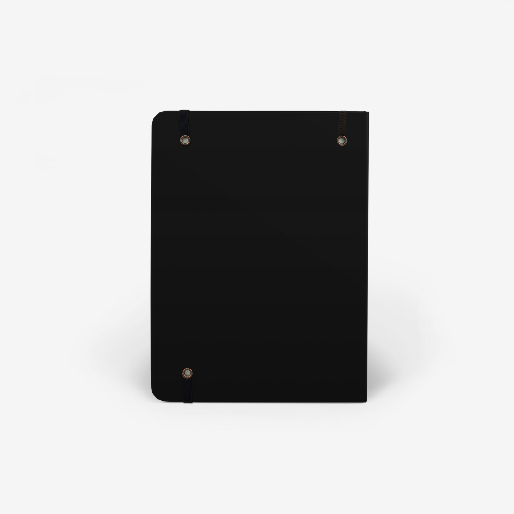 Plain Black Wirebound Notebook