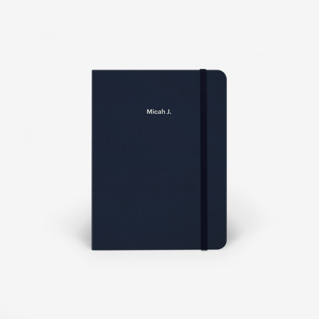 Plain Navy Wirebound Notebook