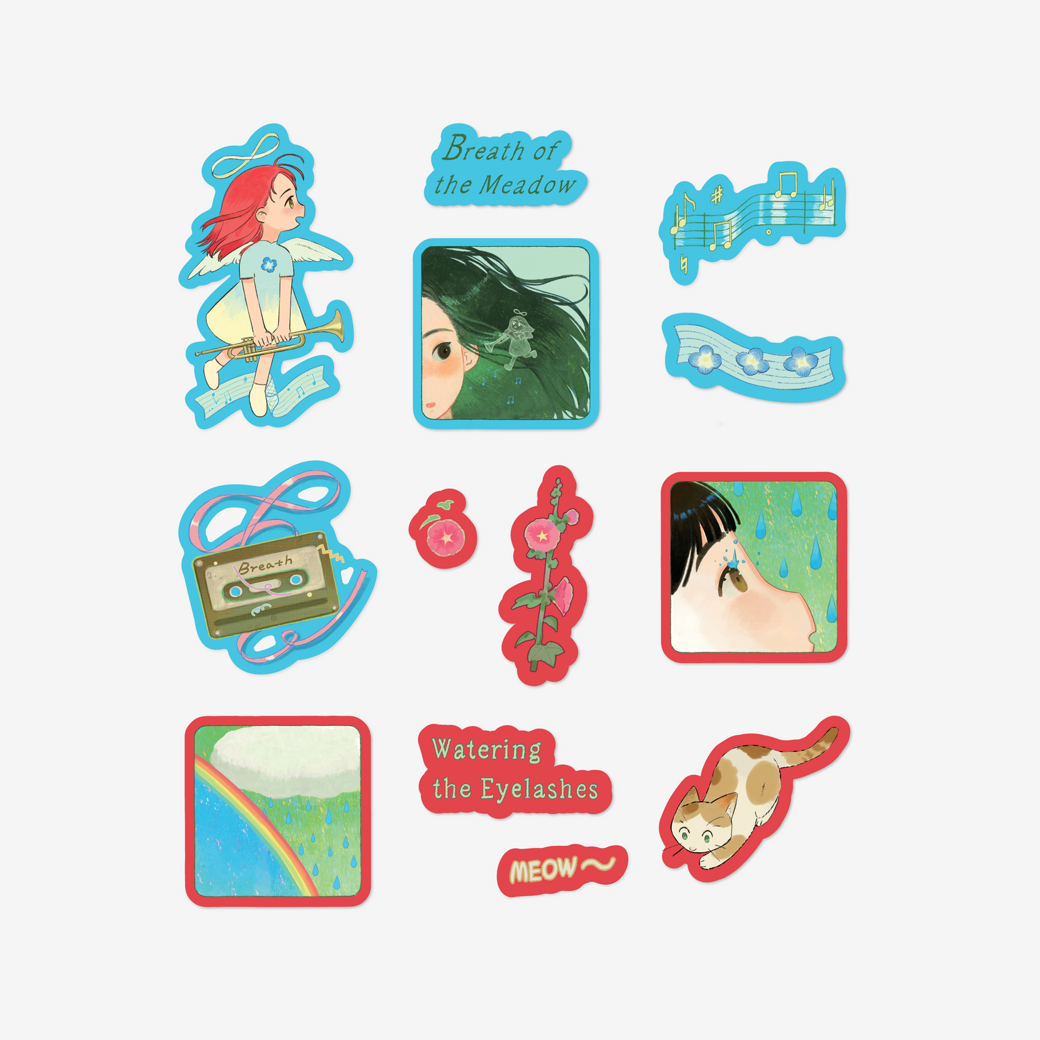 Watering the Eyelashes Sticker