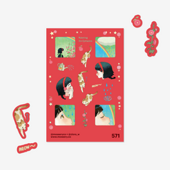 Watering the Eyelashes Sticker