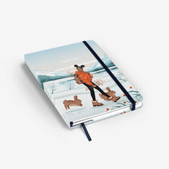 Winter Hares Wirebound Notebook