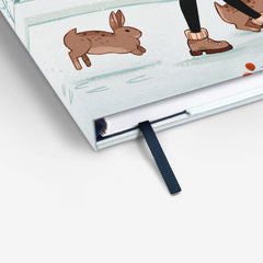 Winter Hares Wirebound Notebook