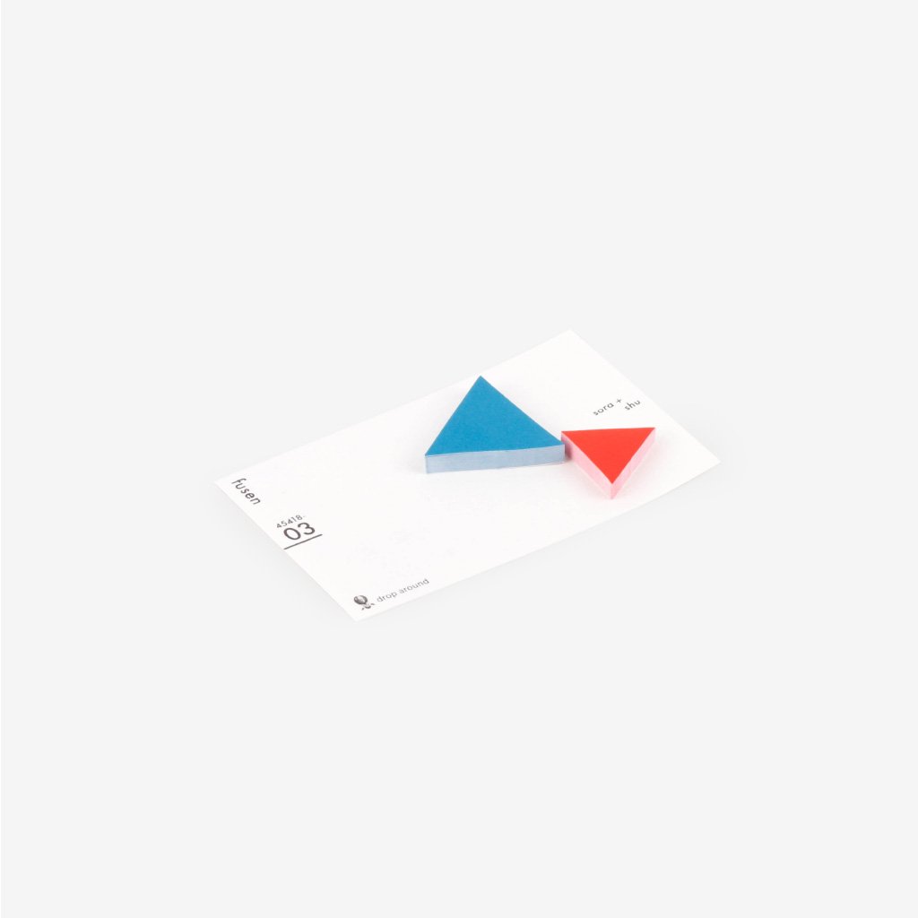 Geometric Sticky Notes - 03 Sky Blue + Vermilion