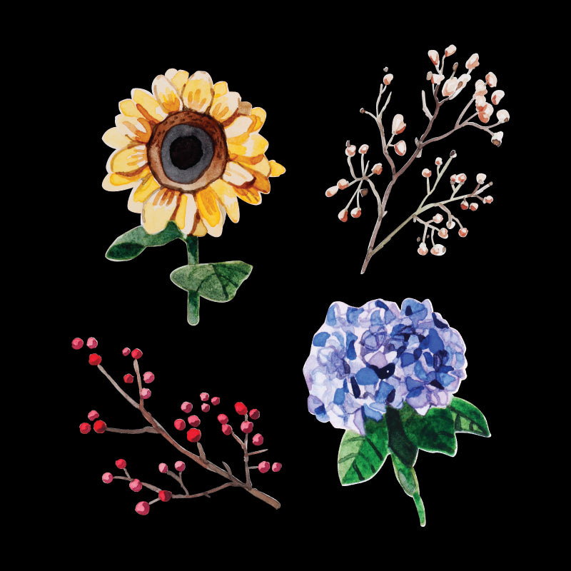 Artist Series Stickers: Sunflowers, Hydrangeas (STC-515)
